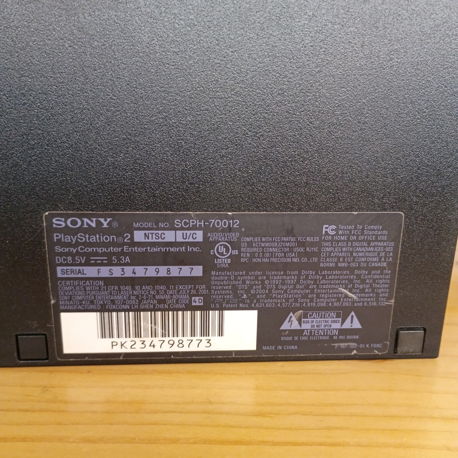 Sony PlayStation 2 PS2 Slim Console SCPH-70012 Black NTSC System