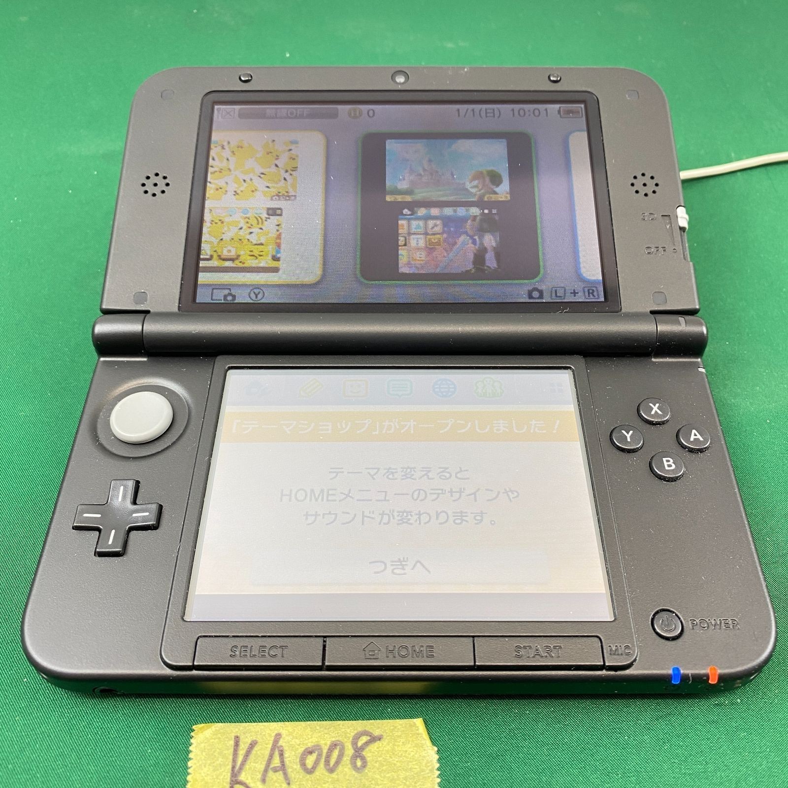 ◇KA008 Nintendo 3DS LL Console – Black SPR-001 Complete Set Japan Tested Work
