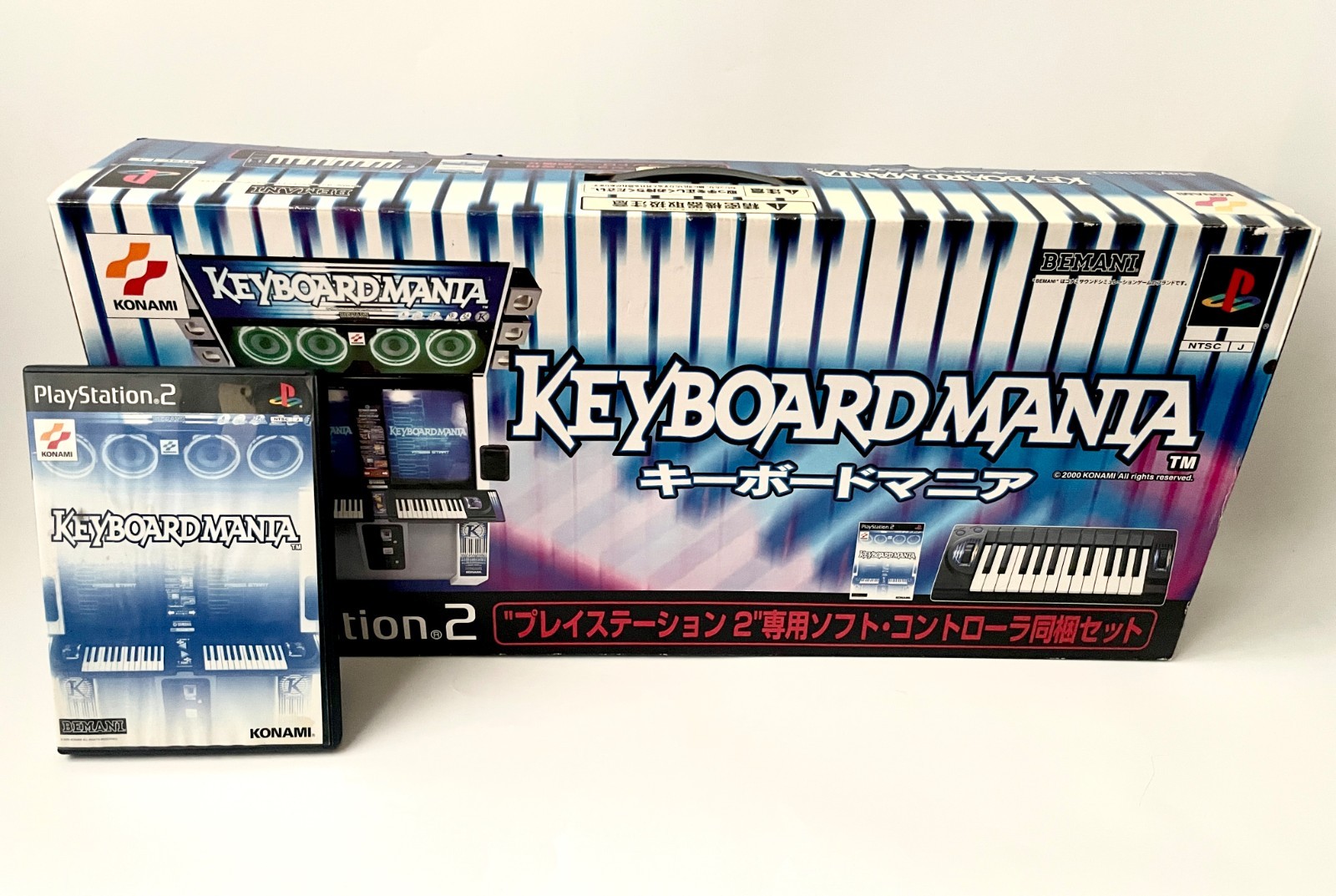 Konami Keyboardmania PlayStation 2 PS2 Disc & Keyboard Controller Set w/Manual