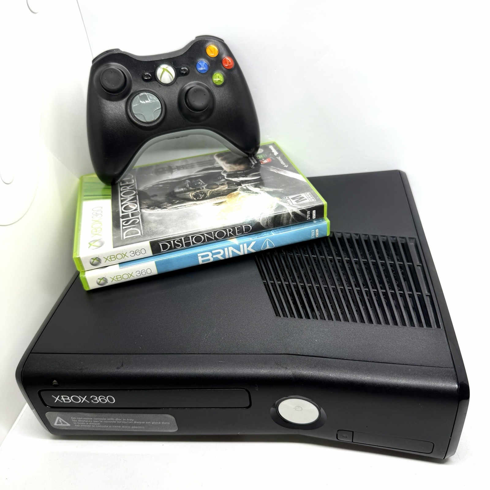 Xbox 360 Slim 320GB Console Bundle – Controller, Games, & Accessories 1439