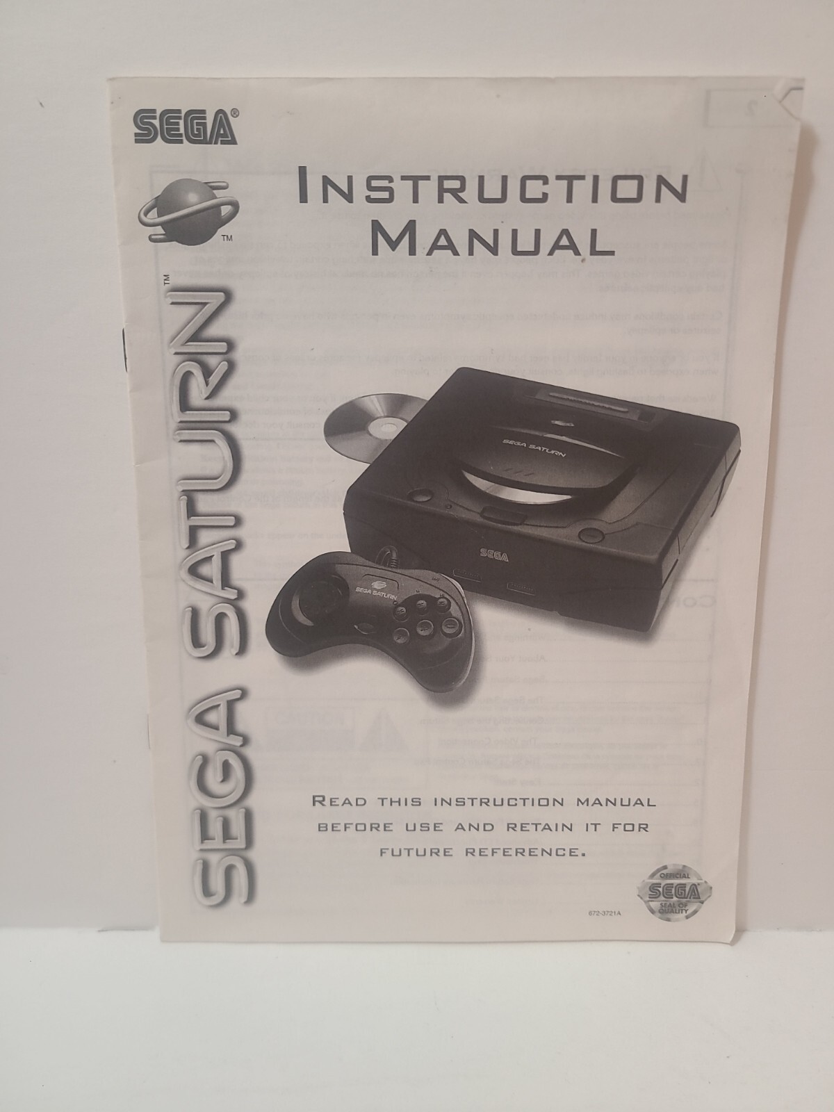 SEGA Saturn Model 2 System Console Official Authentic OEM Instruction Manual