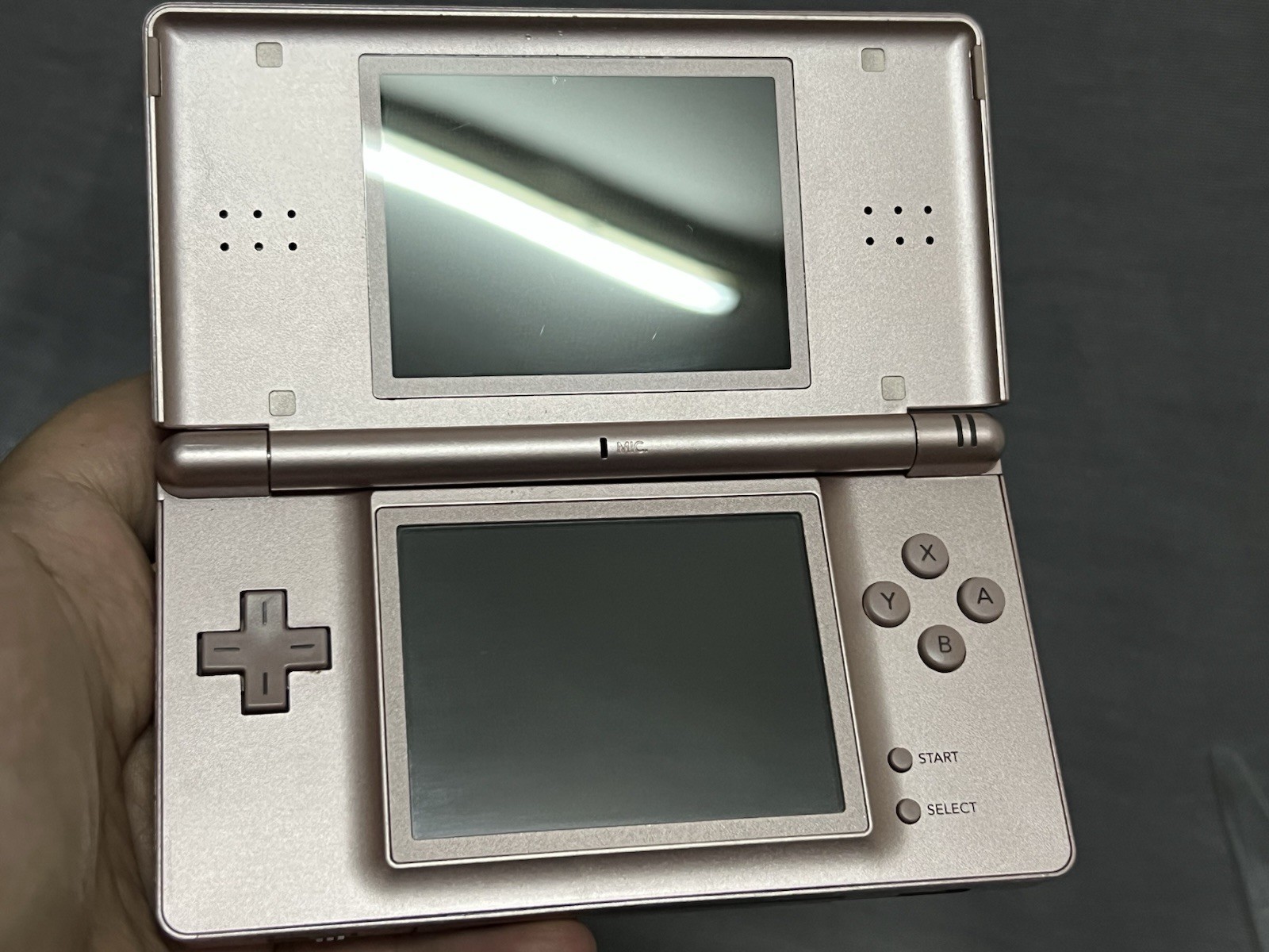 Nintendo Ds Lite -Metallic Rose authentic-C/USG-USA-1 Test&Working W New C Game
