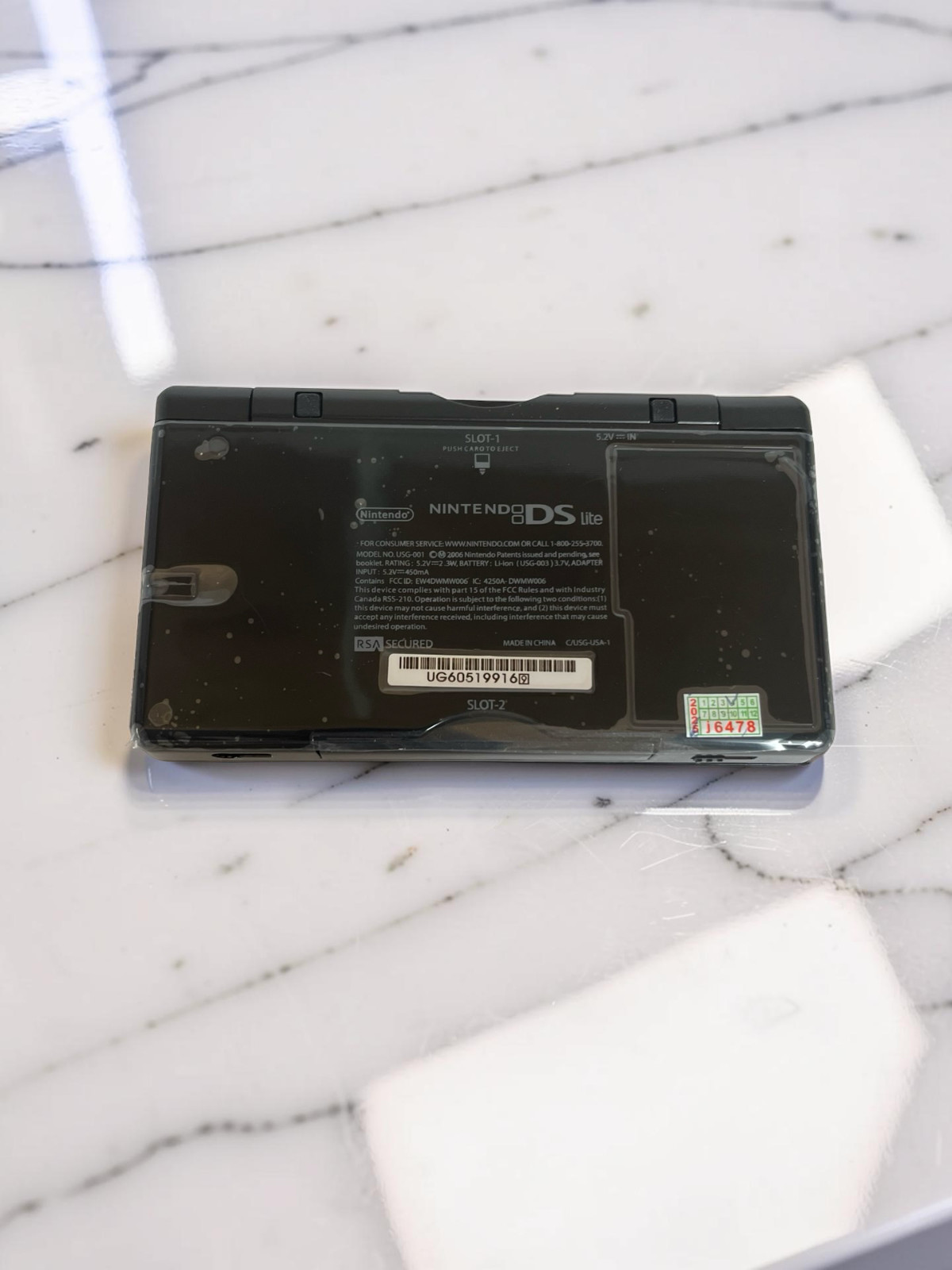Nintendo DS Lite Black Console Handheld System Japan Import Tested Working
