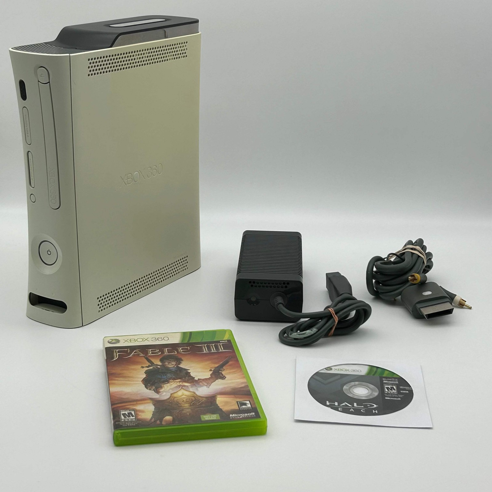 Microsoft Xbox 360 120GB White Video Game Console, Games & Power Cord