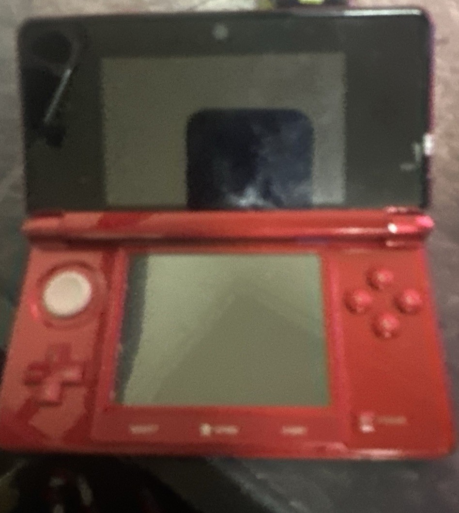 Nintendo 3DS Handheld System Flame Red Working
