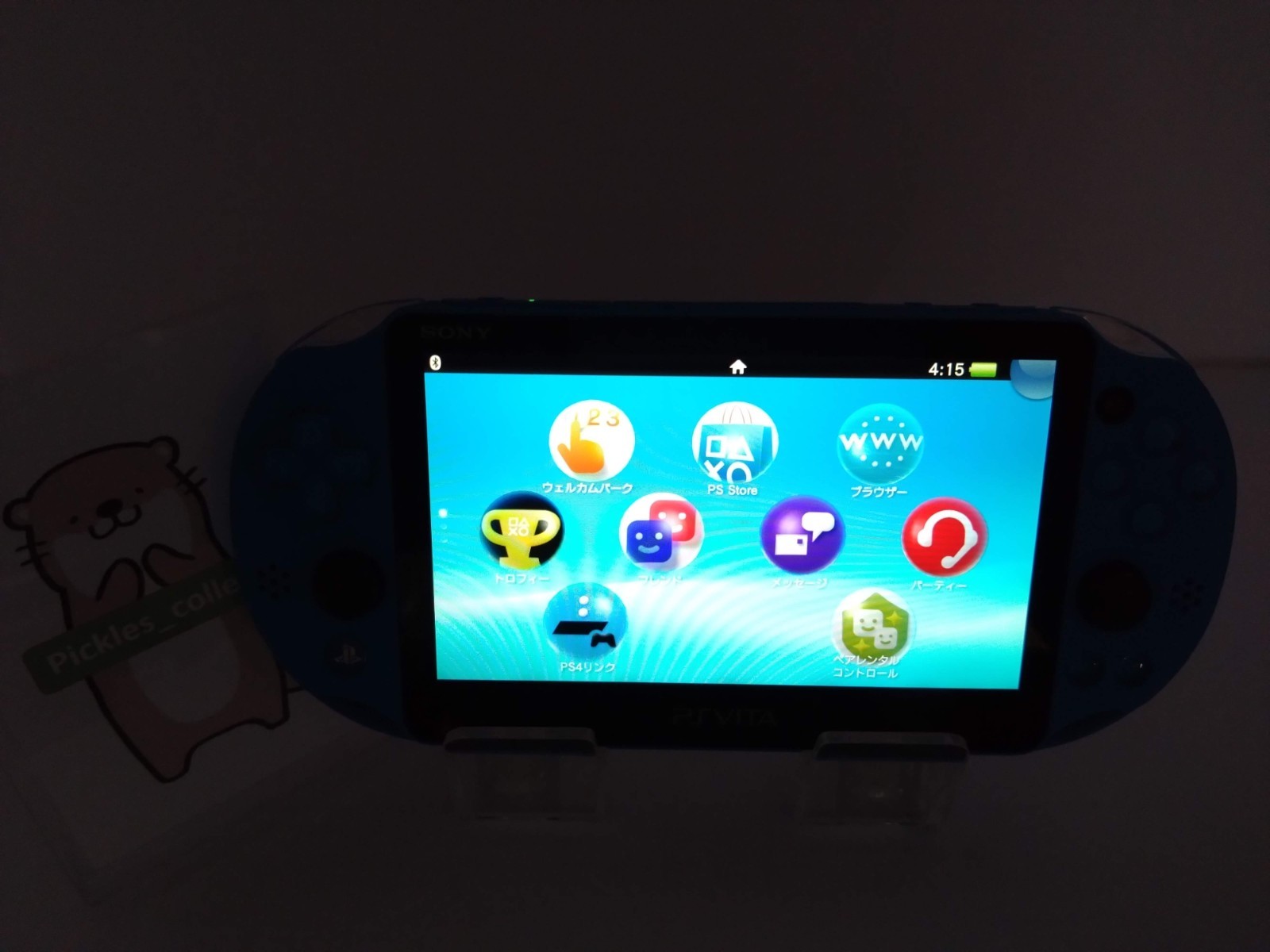 Sony PS Vita Aqua Blue PCH-2000 ZA23 w/16GB USB Wi-Fi PSV Slim Tested 0605G