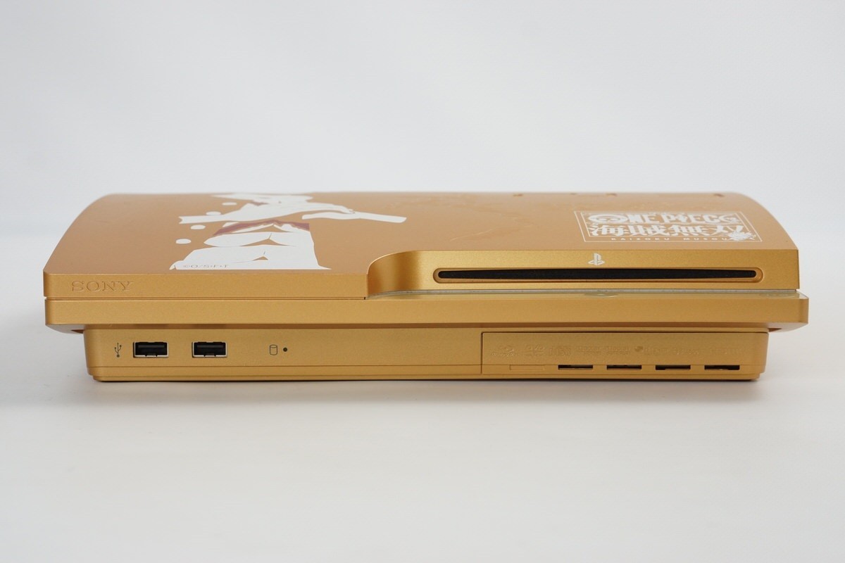 PS3 Playstation3 ONE PIECE GOLD Console CECH-3000B 320GB Tested System 68