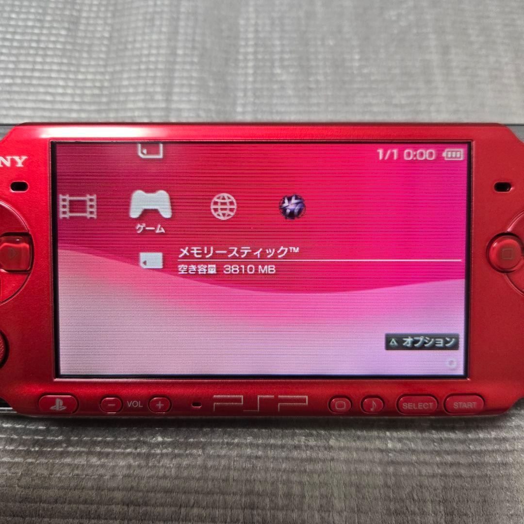 Sony PSP-3000 Radiant Red Console Tested Working Region Free Box Manual