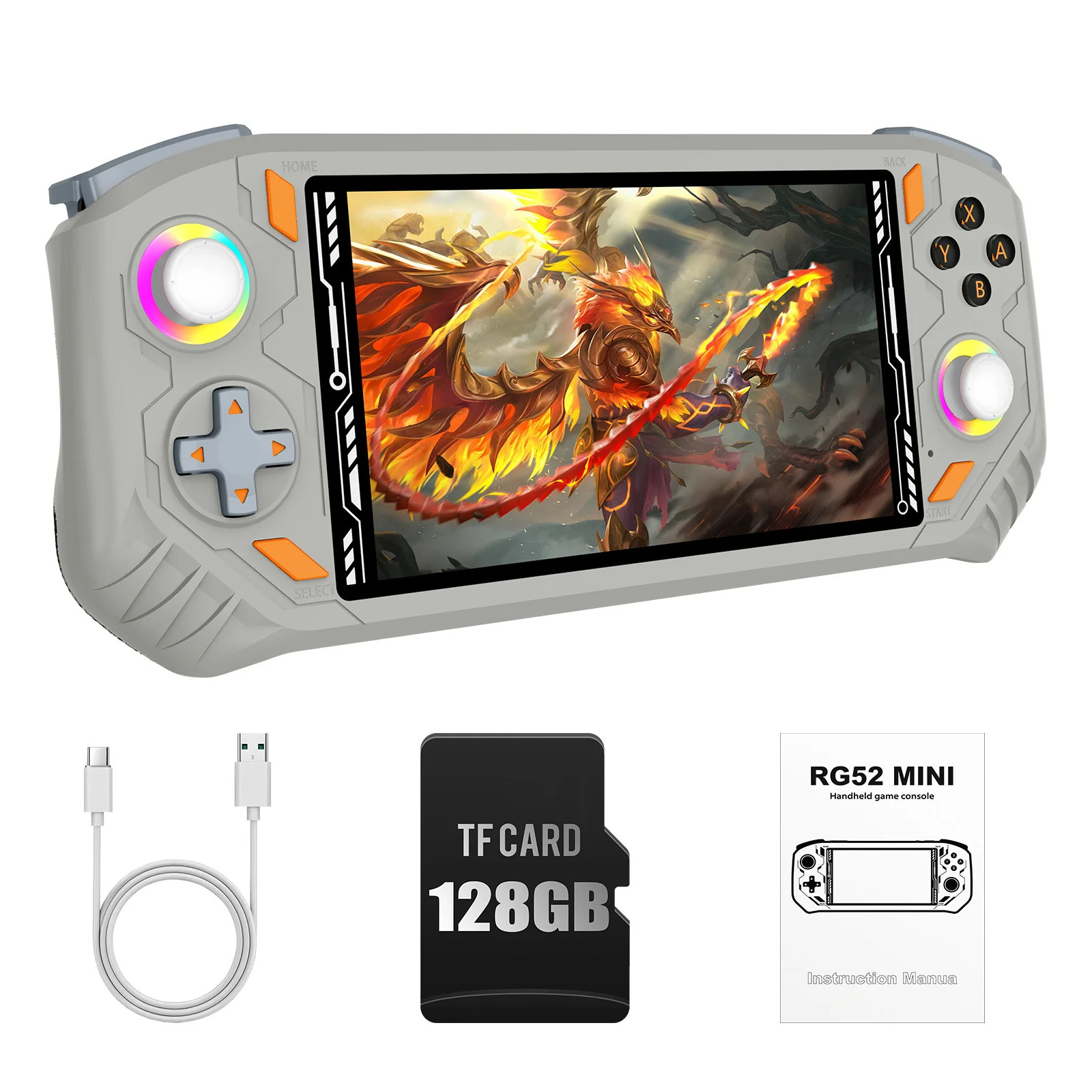 RG52 Mini Gaming Console RK3562 Chipset 5.5inch Big Screen Video Game Player
