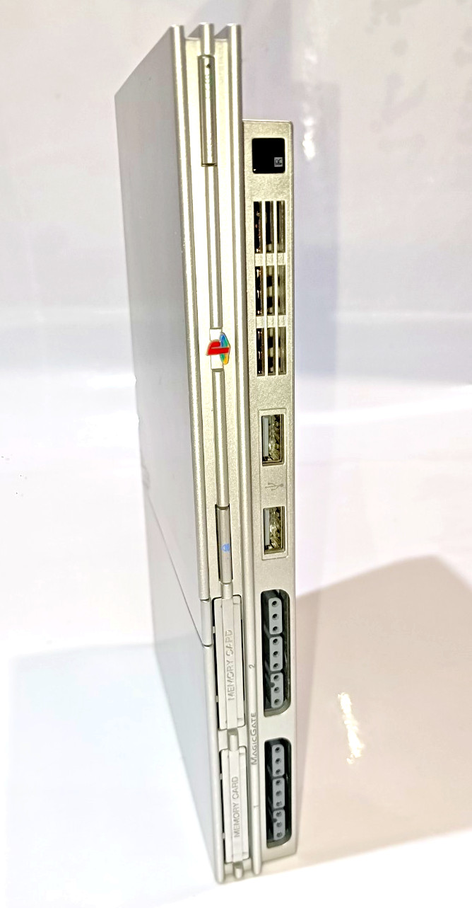 Satin Silver PS2 Slim PlayStation 2 Console NTSC-J SCPH-75000 Controller+Cables