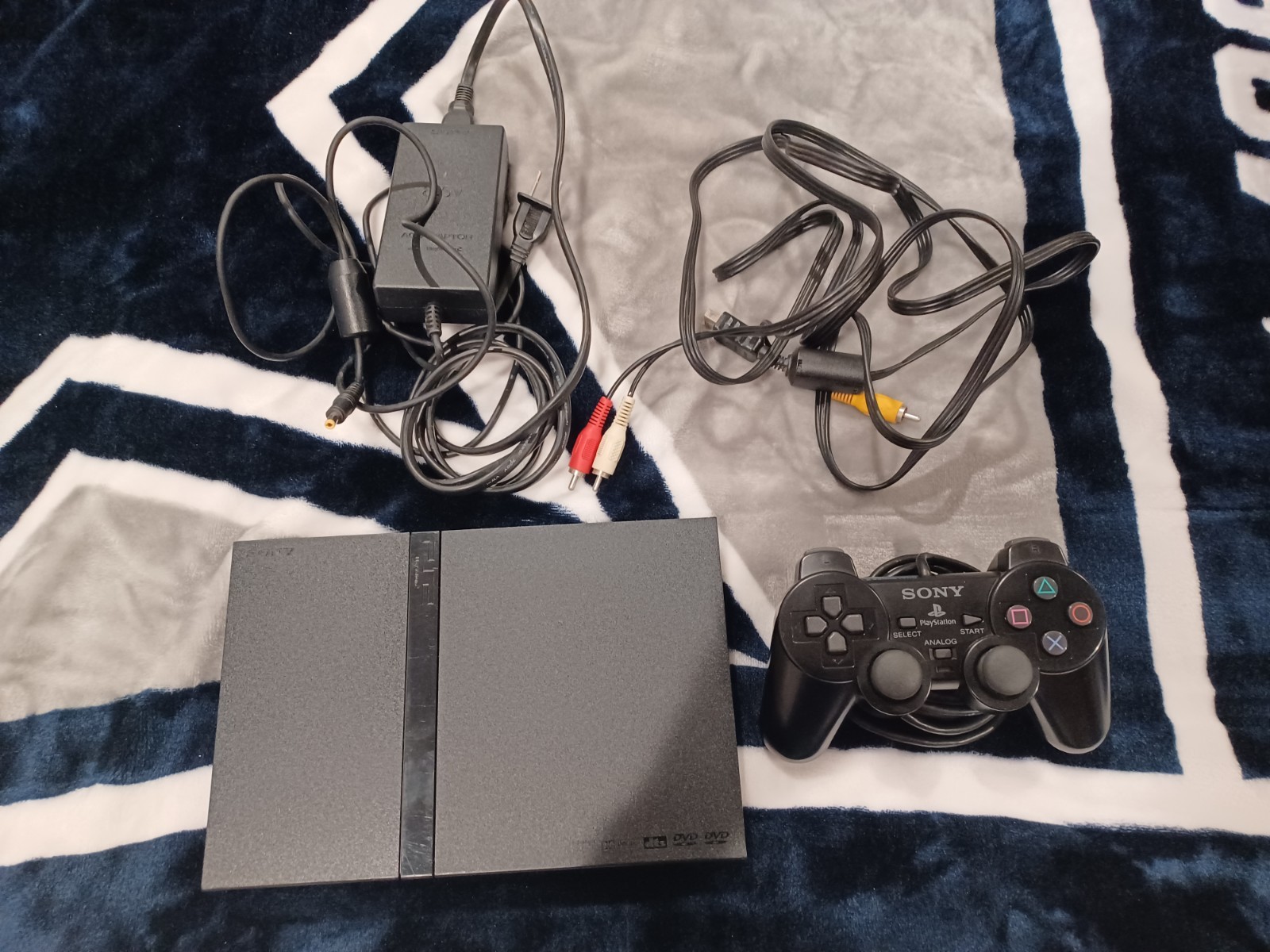 Sony PlayStation 2 Ps2 Slim Black Console OEM (SCPH-75001) Tested Working