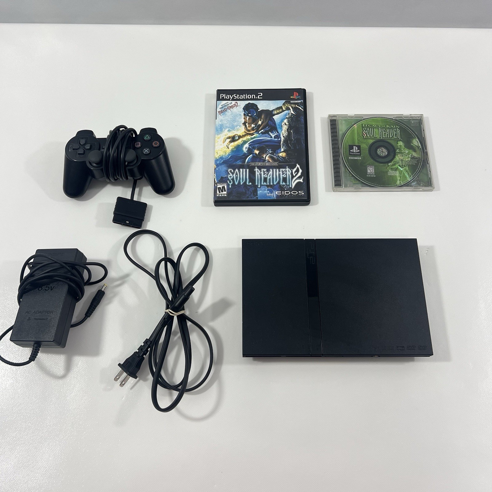 PlayStation 2 PS2 Slim SCPH-75001 Console w/ OEM Controller