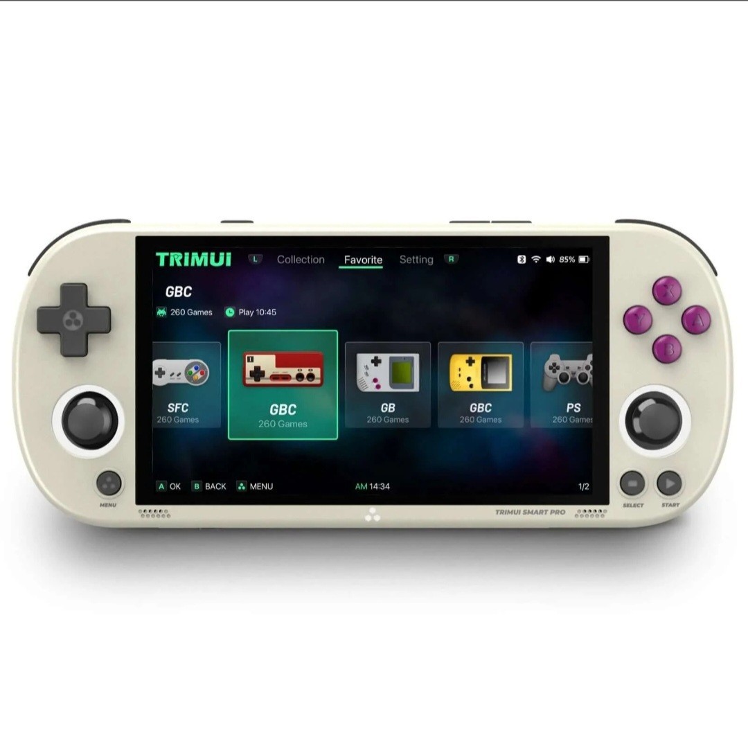 Trimui Smart Pro Handheld Game Console (gray color) with 200+ presets games inst