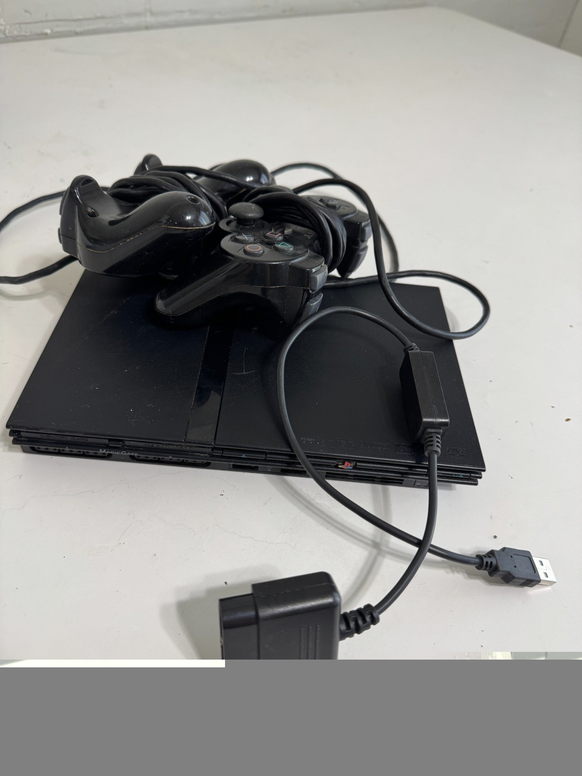 PlayStation 2 Slim SCPH-70012 Console Untested No Pwr Crd 2 Controllers (e31)