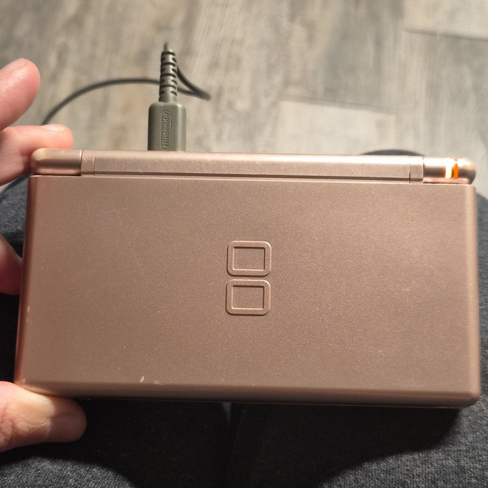 Nintendo DS Lite Bronze handheld console touch screen headphone jack