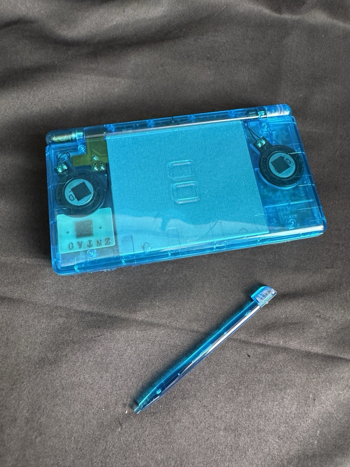 Custom Transparent Blue Nintendo DS Lite Reshelled Tested & Working IPS & USB-C