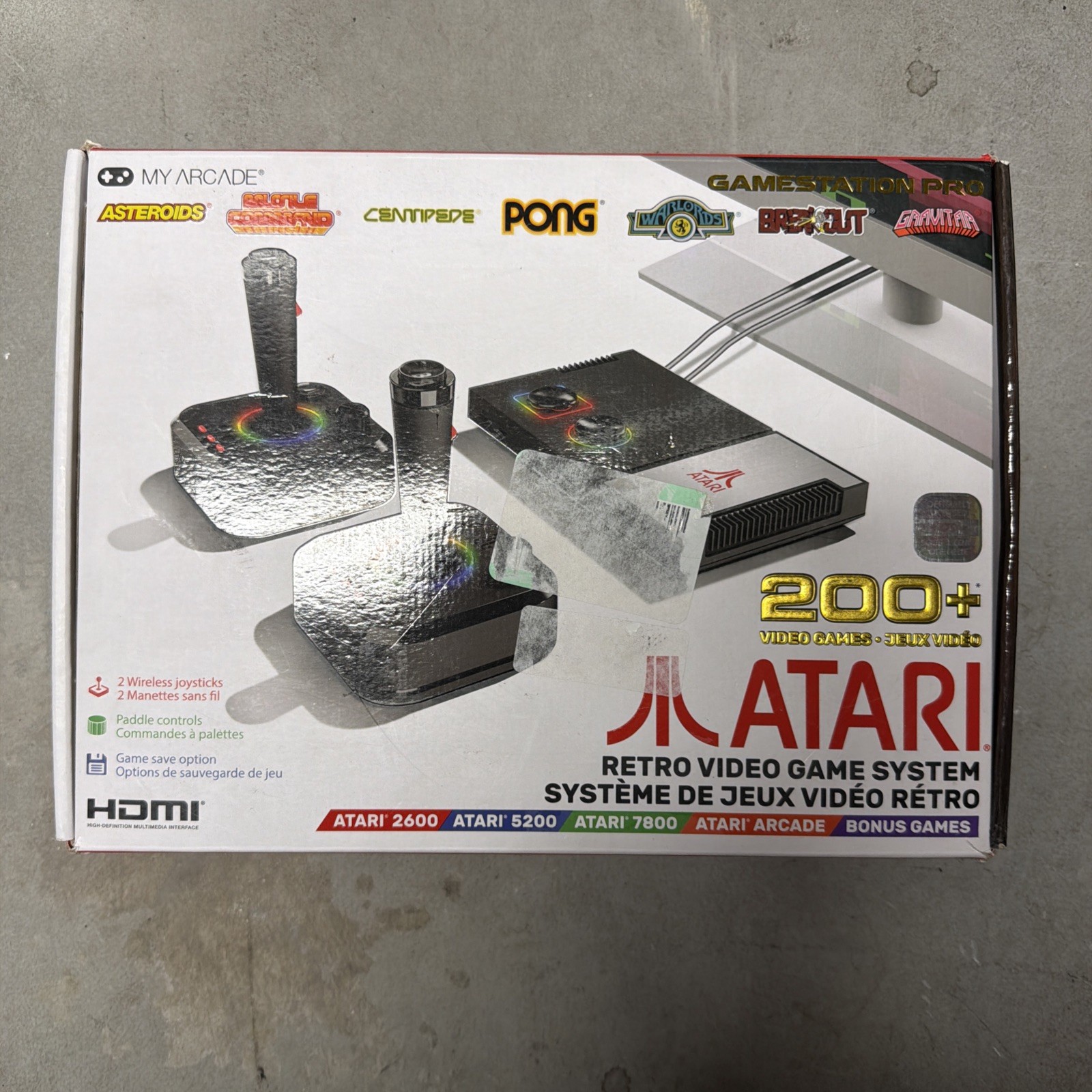 My Arcade Atari GameStation Pro Plug N Play Video Game Console 200+ Games – New