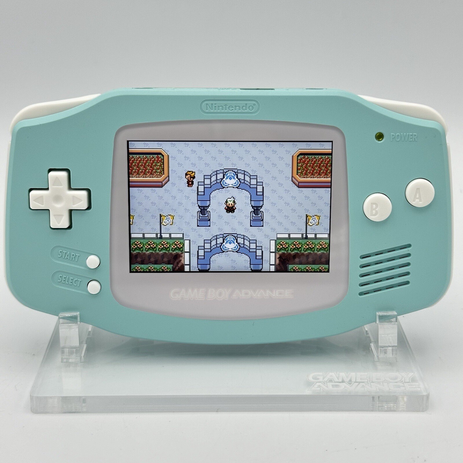 Nintendo Game Boy Advance GBA iPS V2 Backlight Backlit LCD Console Blue & White
