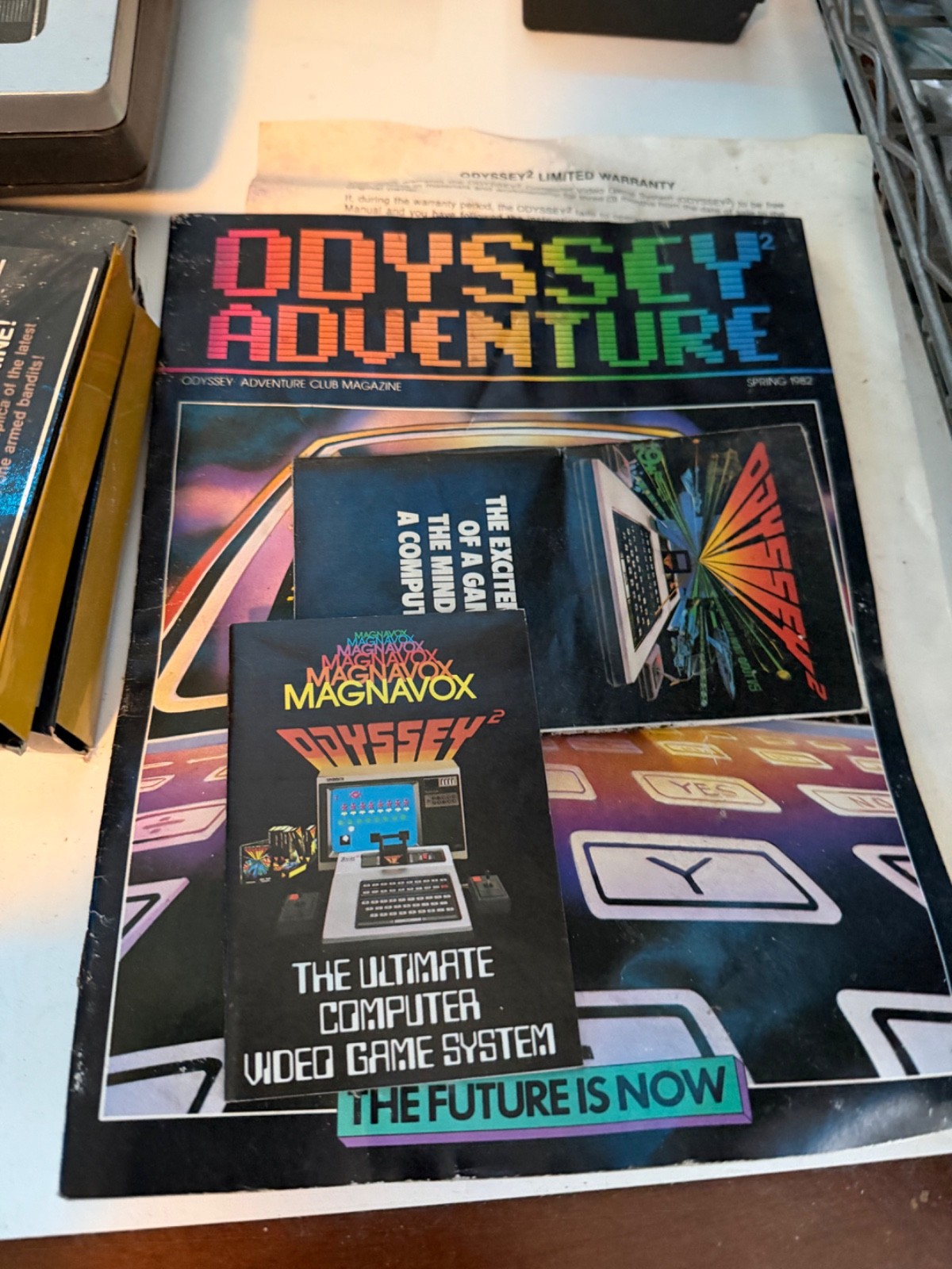MAGNAVOX ODYSSEY 2 CONSOLE BUNDLE WITH 5 GAMES PLEASE READ