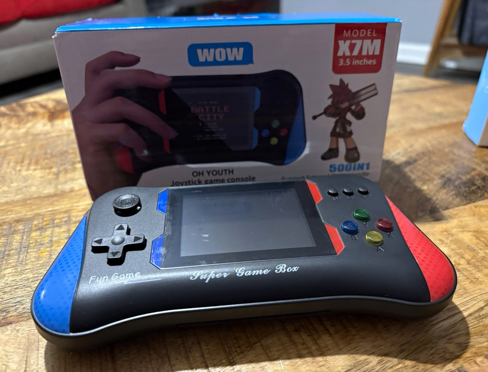 WOW X7M 500 in 1 3.5in Handheld System Red/Blue/Black HDMI Out 720p