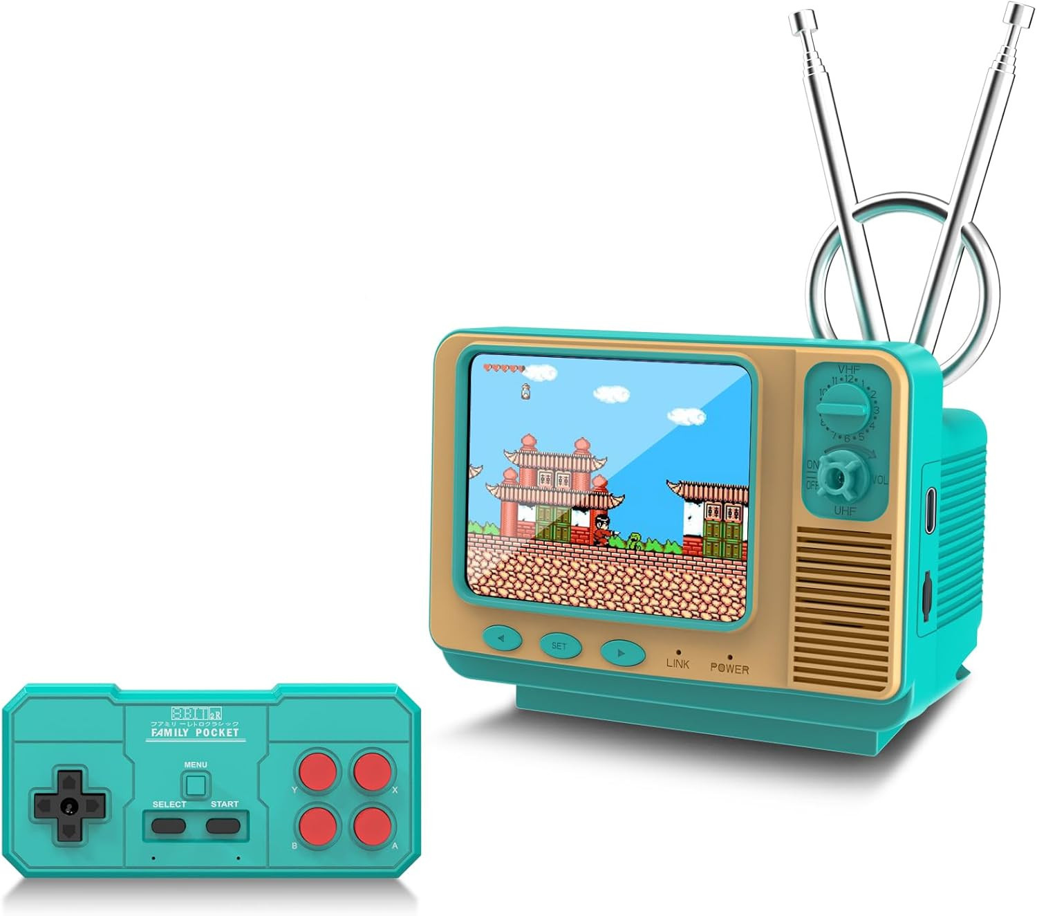 JALECO Retro Game Console with 168 Classic Games and 2.4G Wireless Controllers