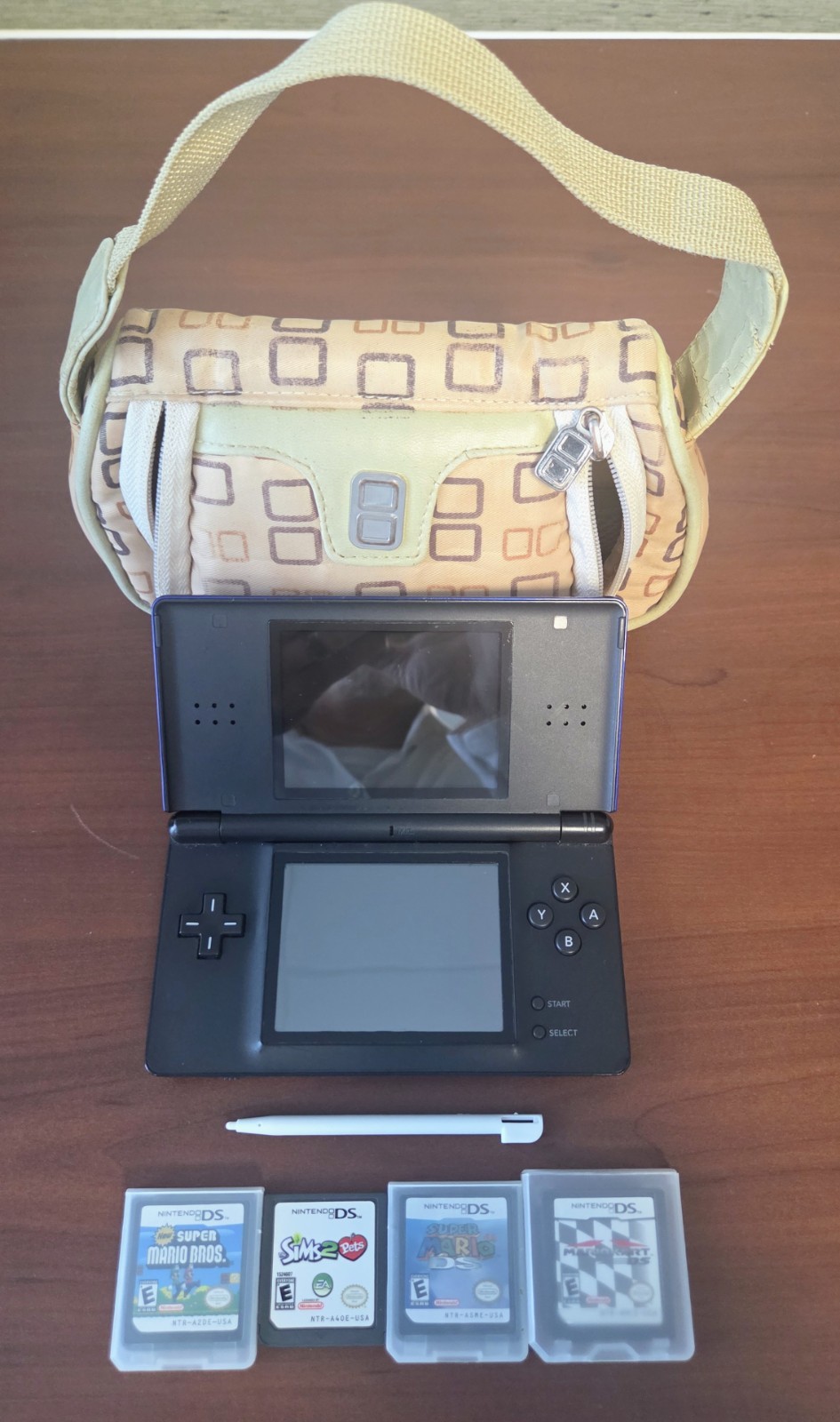 Nintendo DS Lite Cobalt Blue Bundle | 4 Games, Charger, Styluses & Case