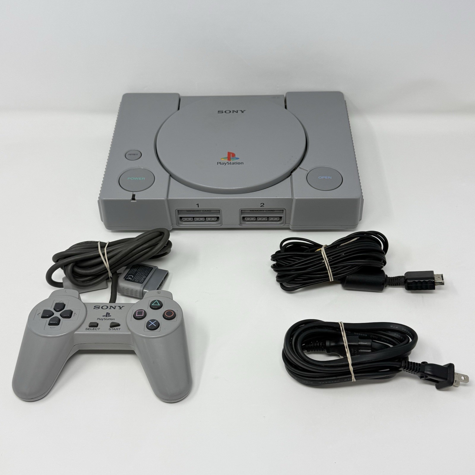 Sony PlayStation PS1 Original Console SCPH-9001 Controller Cords Tested