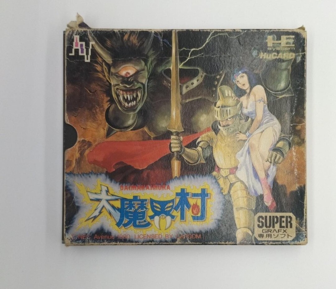 NEC PC Engine Avenue Daimakaimura Ghouls’n Ghosts Super Grafx HuCard w/Box NEW