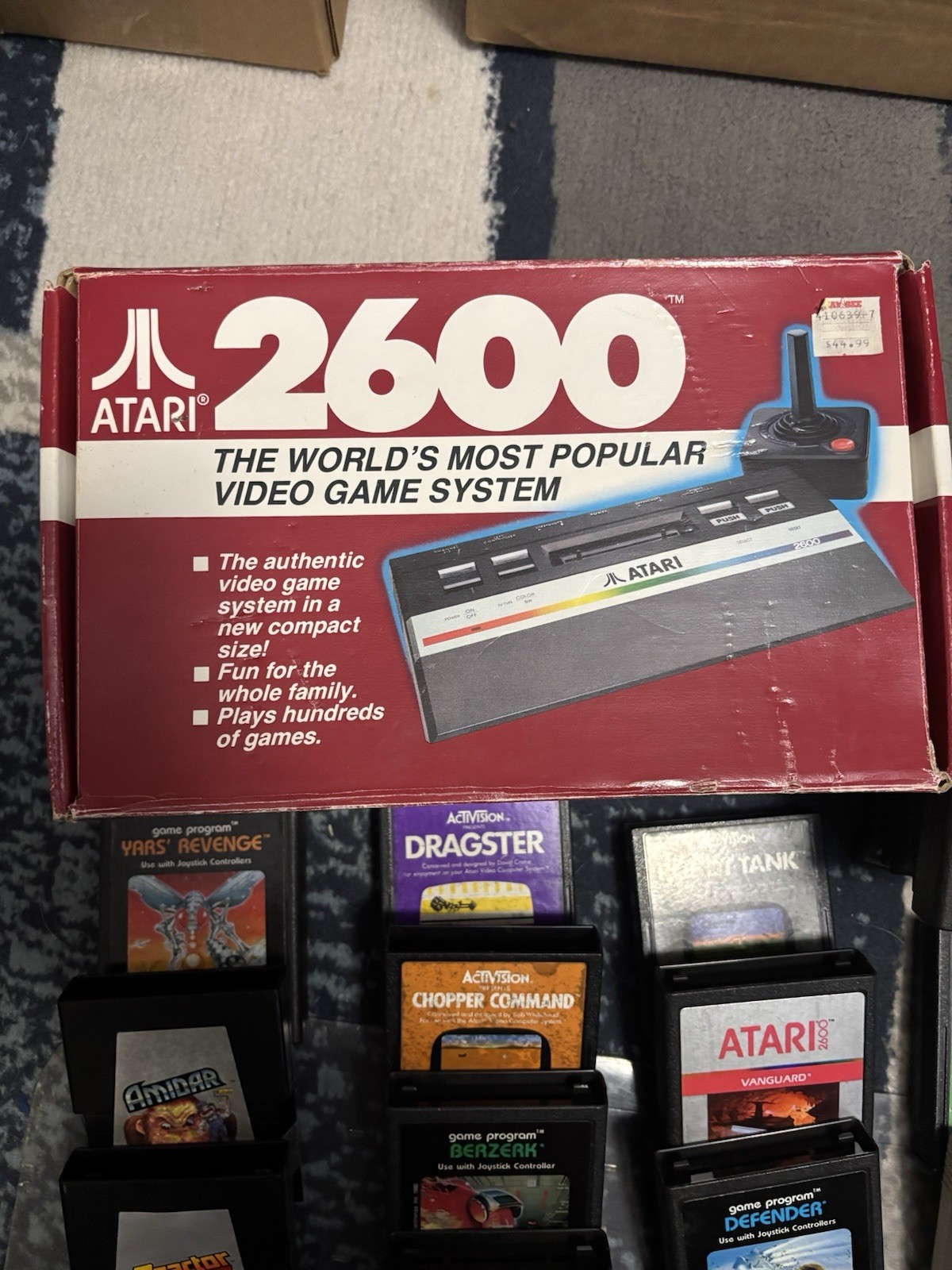 Atari 2600 Jr. Console in Box w/ 25+ Games, Sticks, and Manuals! UNTESTED READ!