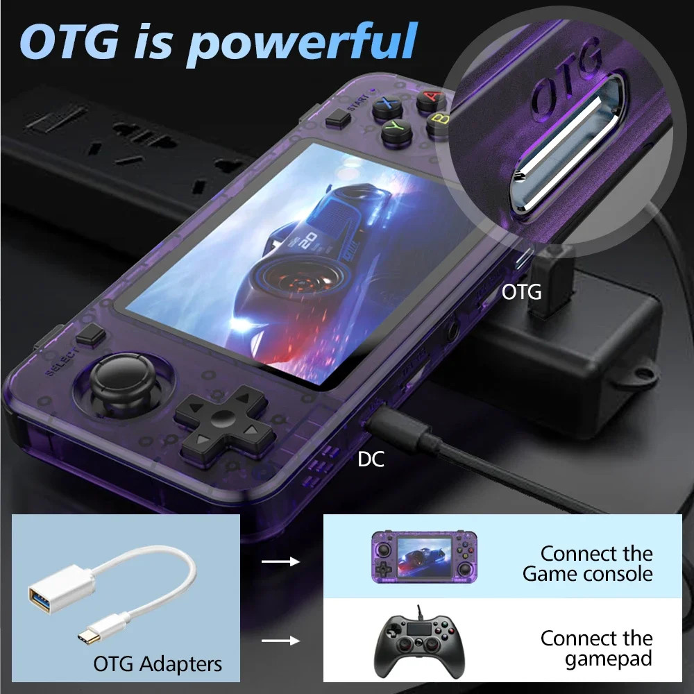 R36H ARKOS Retro Handheld Game Console Portable 64G 128G Pocket Video Player 3.5