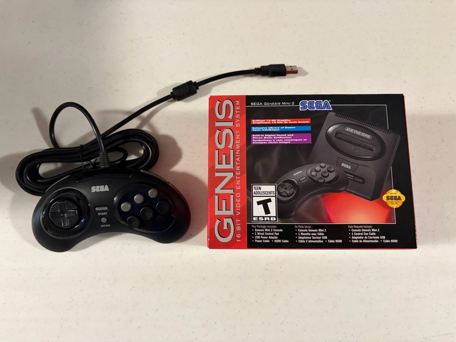 Sega Genesis Mini 2 – Brand New – 60+ Preloaded Games + Extra controller!