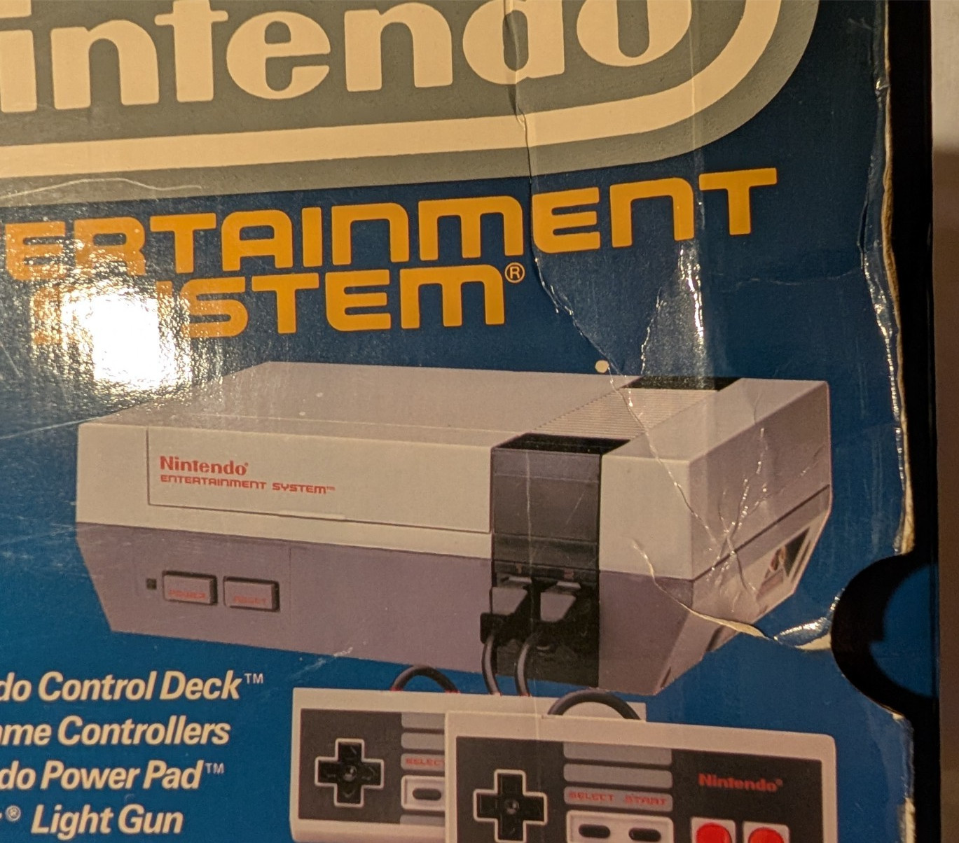 Nintendo NES-001 Power Set Pad Controllers Zapper Game in Box NO CONSOLE TESTED