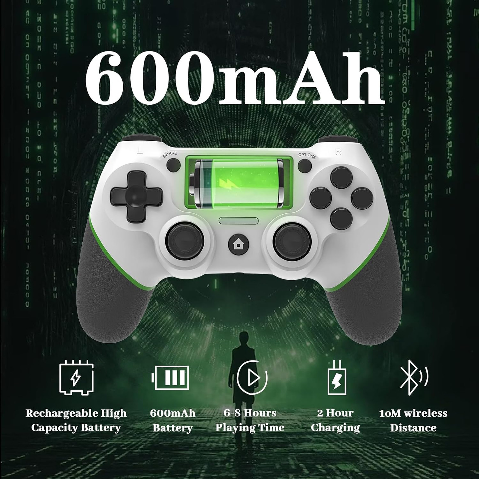Wireless Controller for PS4 Slim Pro PC Bluetooth Wired Vibration Touchpad