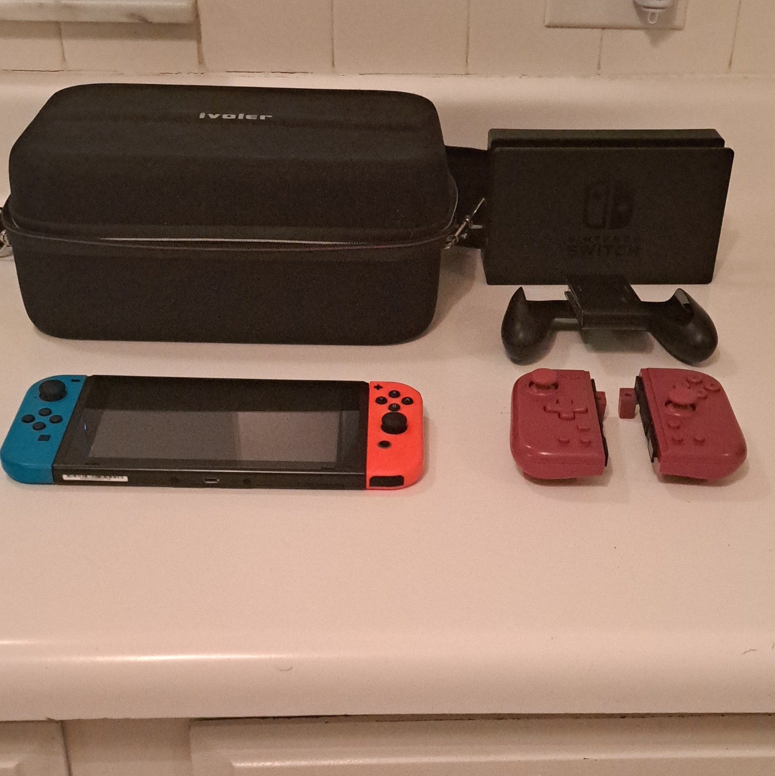 Nintendo Switch Console +Carry Case + HORI Switch Compact, Upgrade Kit