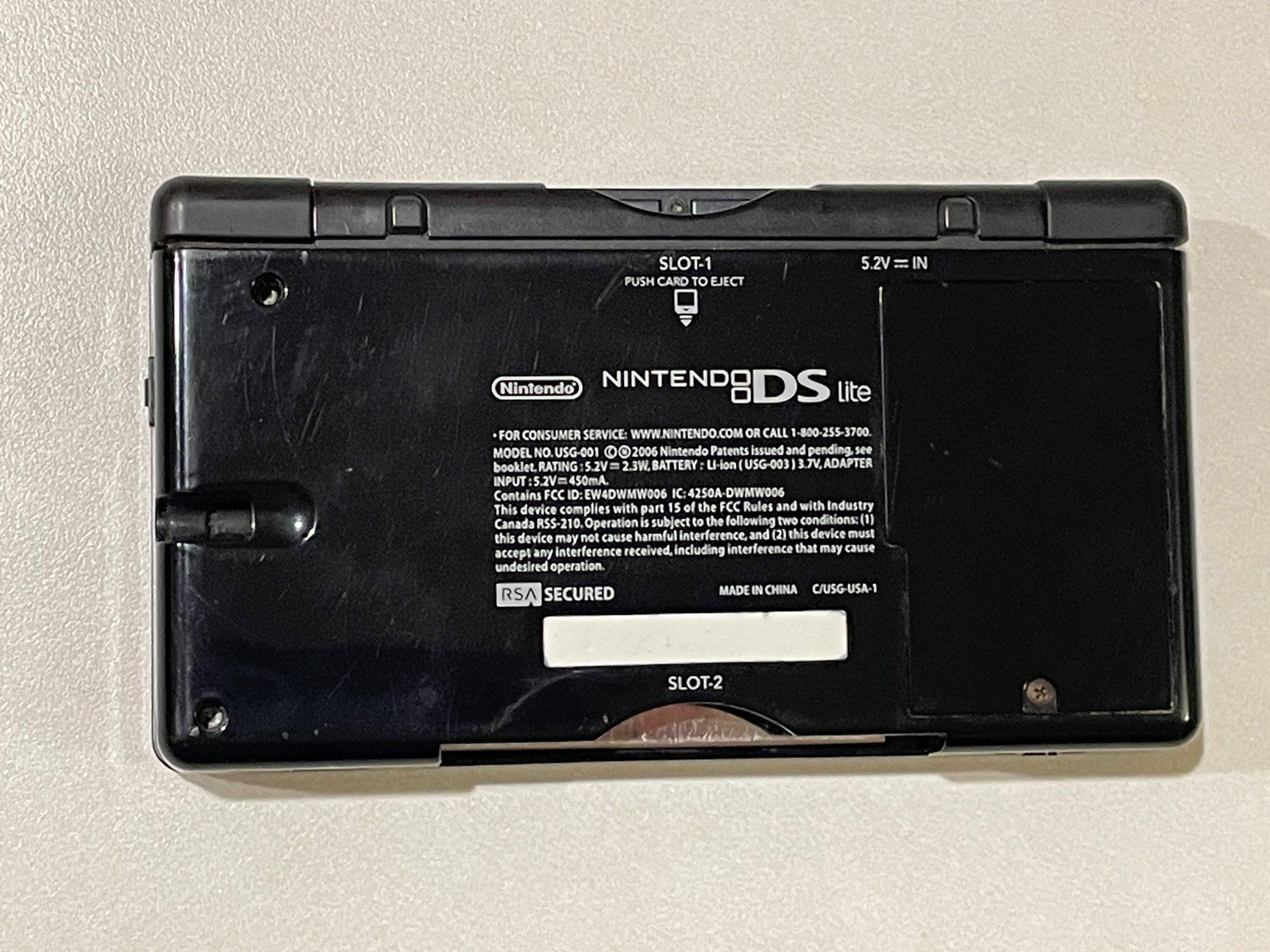 Nintendo DS Lite Black Console w/ Charger + Game. Clean! Tested & Working