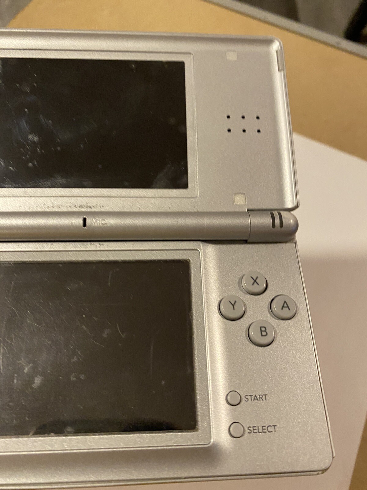 Nintendo DS Lite Launch Edition Silver System “For Parts Or Repair Sold As Is”