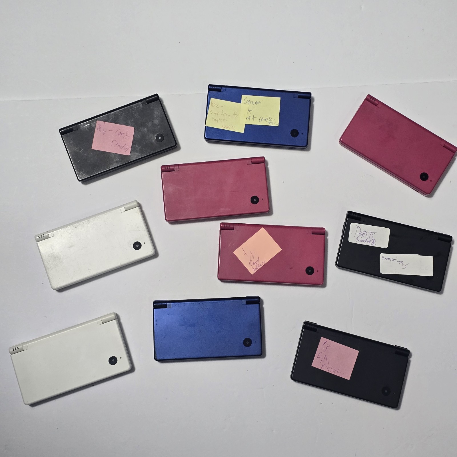 Nintendo DSi Lot of 10 MOST WORK W/ MINOR ISSUES READ 4 Digitizers Included