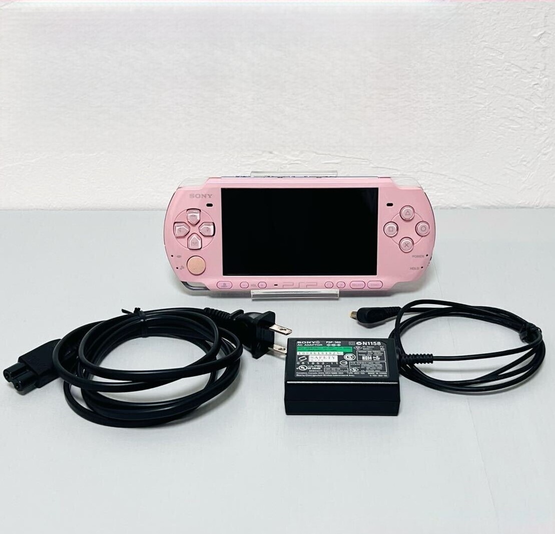 SONY PSP – 3000 PlayStation Portable Game Console Blossom Pink – Tested Japan