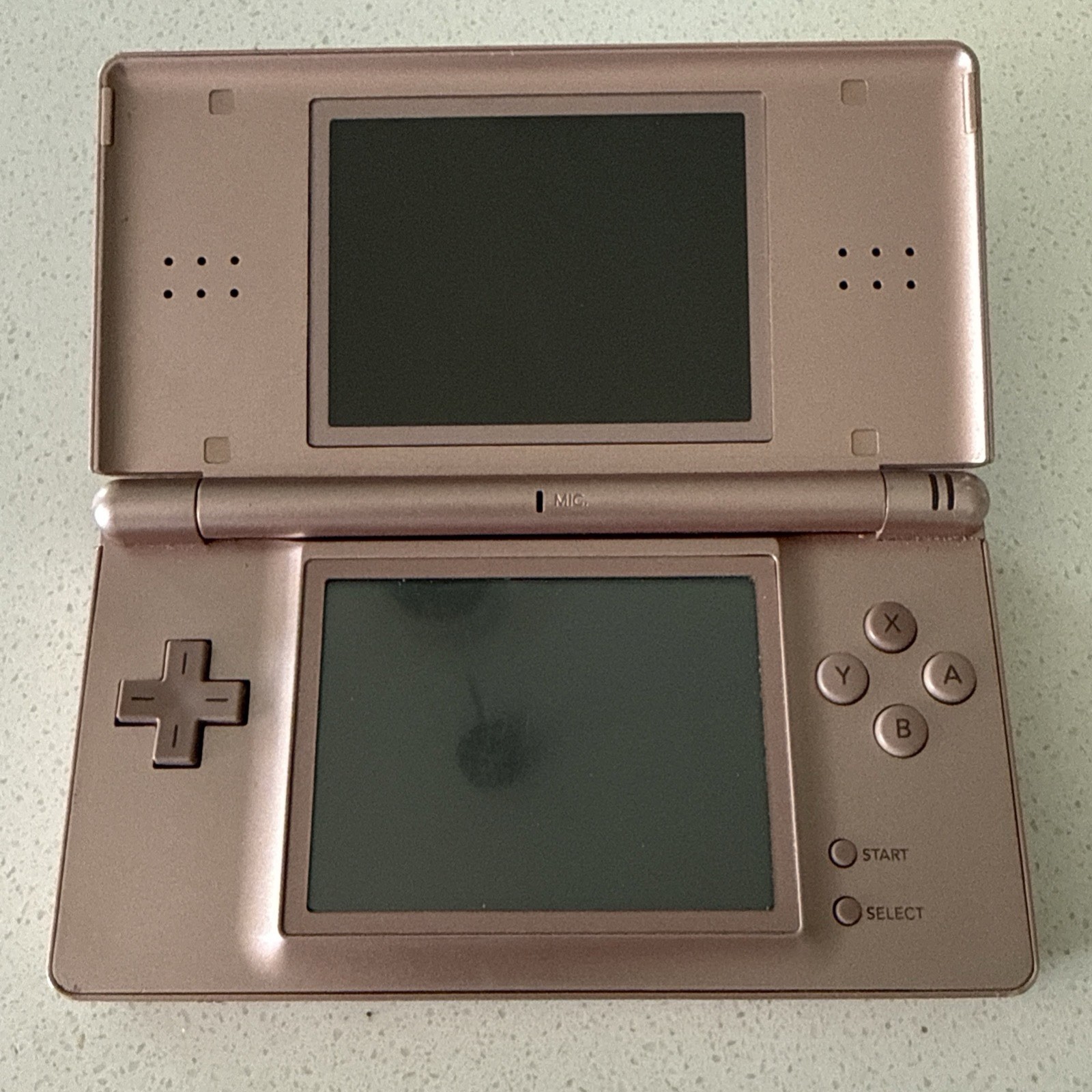 Nintendo DS Lite USG-001 Coral Pink Dual Screen Handheld Console Only-Read!