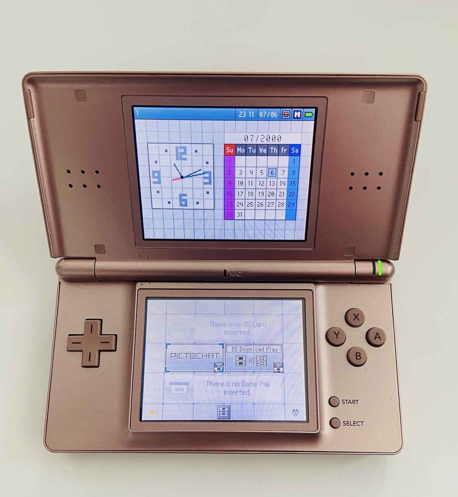 Nintendo DS Lite Metallic Rose Gold Console w/HP Stylus Charger + 4 Games Lego