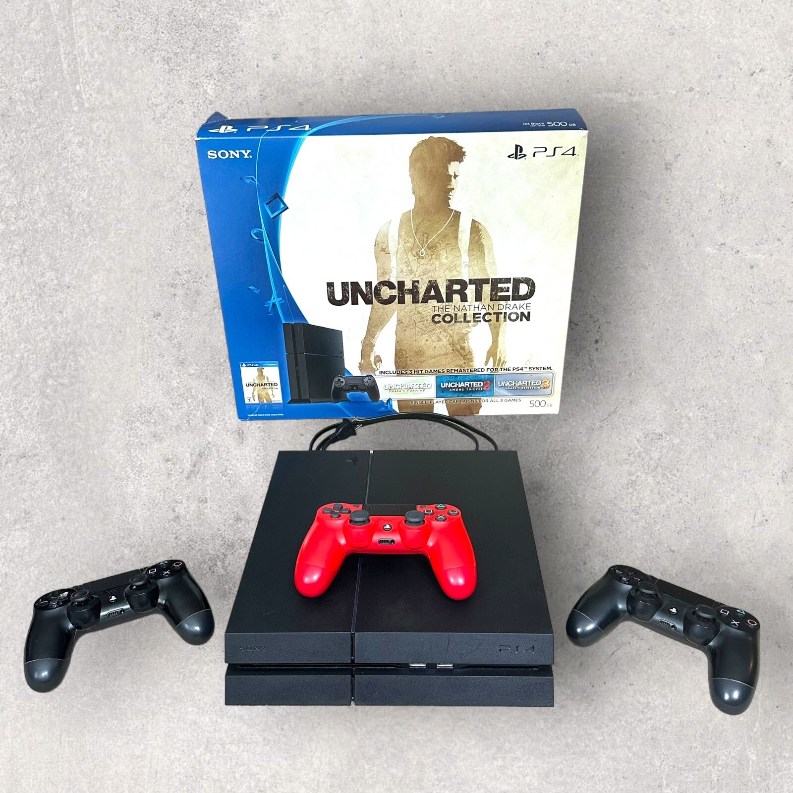 Sony PlayStation 4 Used with Box Plus Three Controllers, Had Only One Owner!