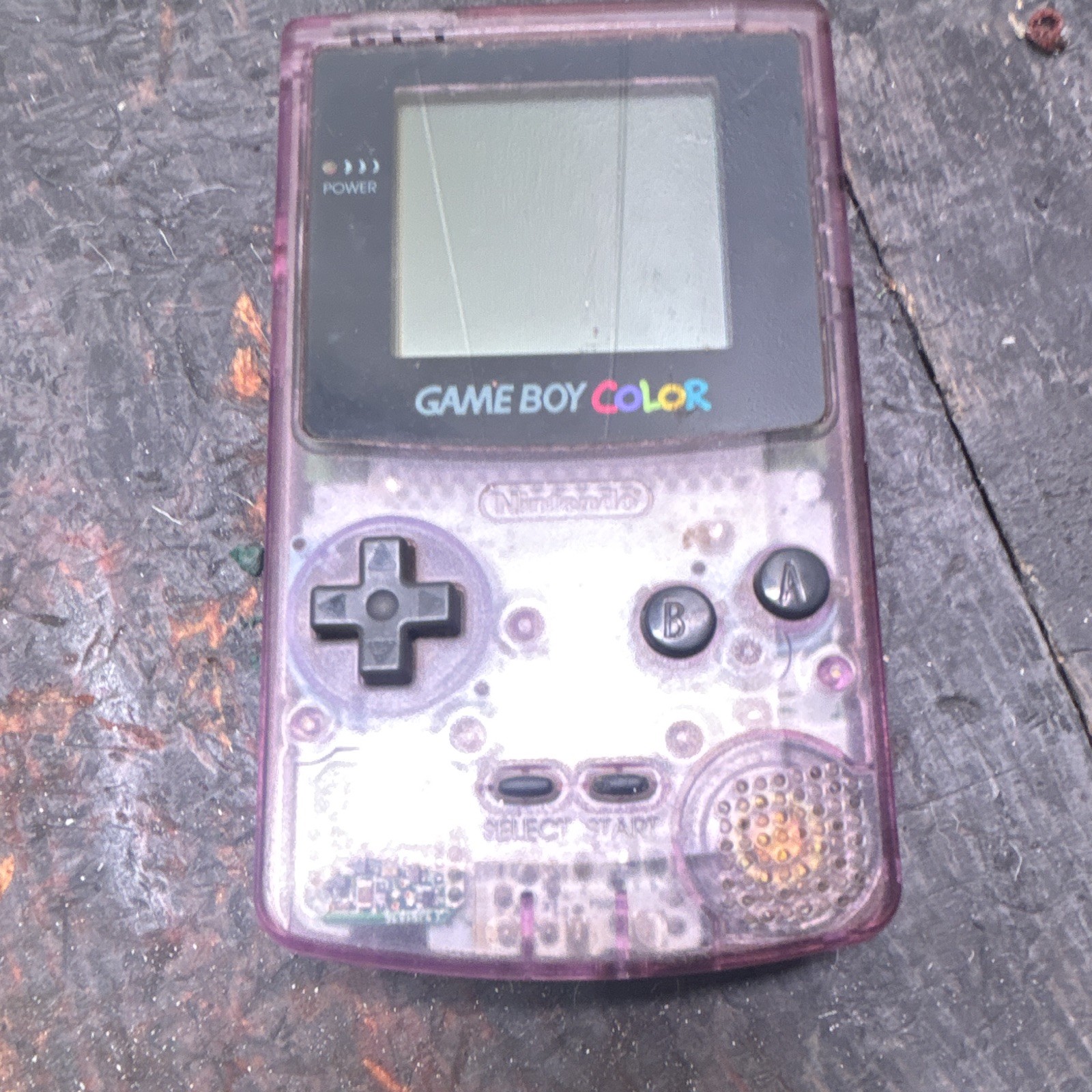 Nintendo Game Boy Color Handheld System Clear With Headphone Jack