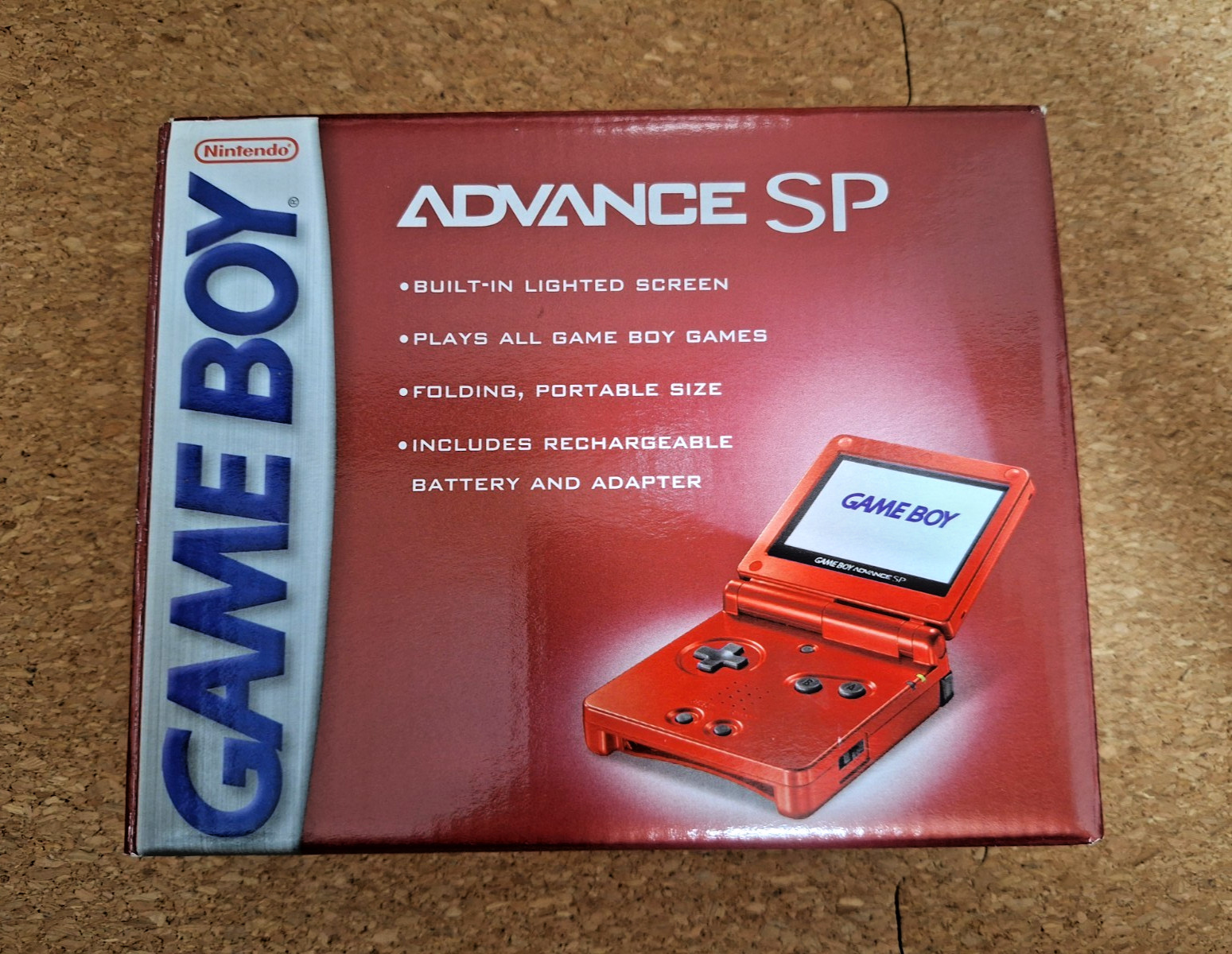 NEW Nintendo GameBoy Advance SP Flame Red *BEAUTIFUL BOX – Read Description*