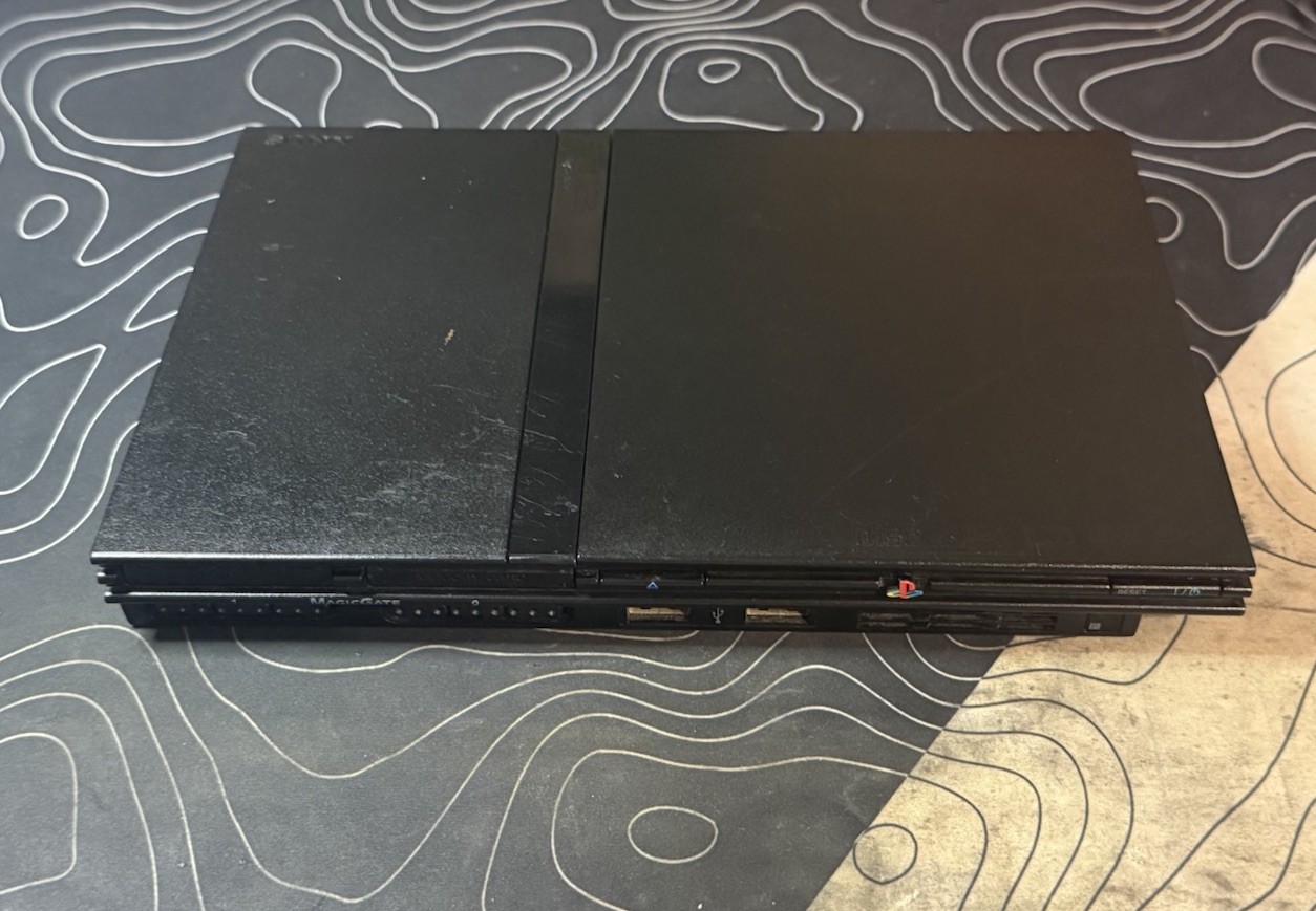 Sony PlayStation 2 Slim Charcoal Black Console Tested Working Console Only