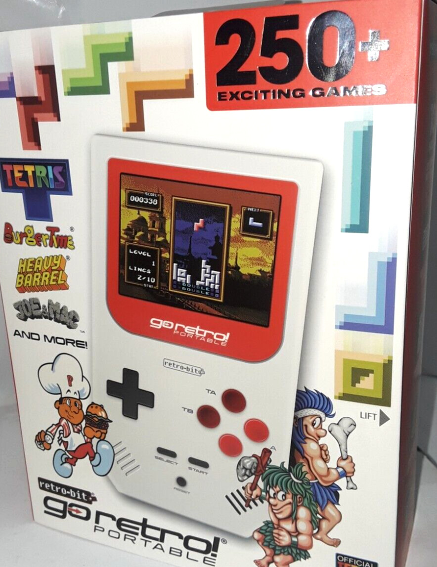 Retro-Bit Go Retro Hi Resolution Screen Portable 250+ Game Player For Boy Girl