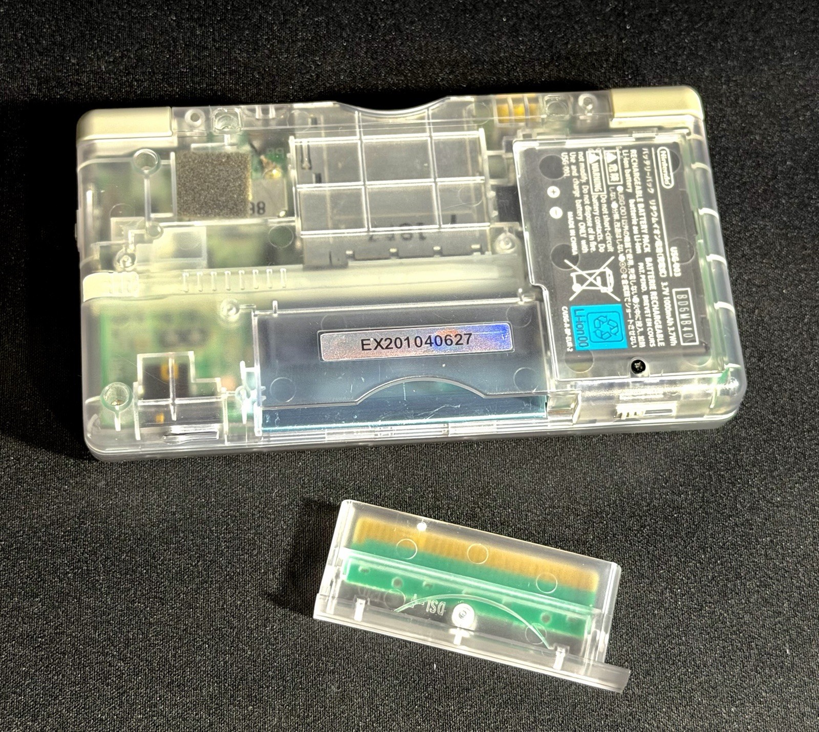 Nintendo DS Lite Handheld System CUSTOM CLEAR SHELL Transparent Games/Charger