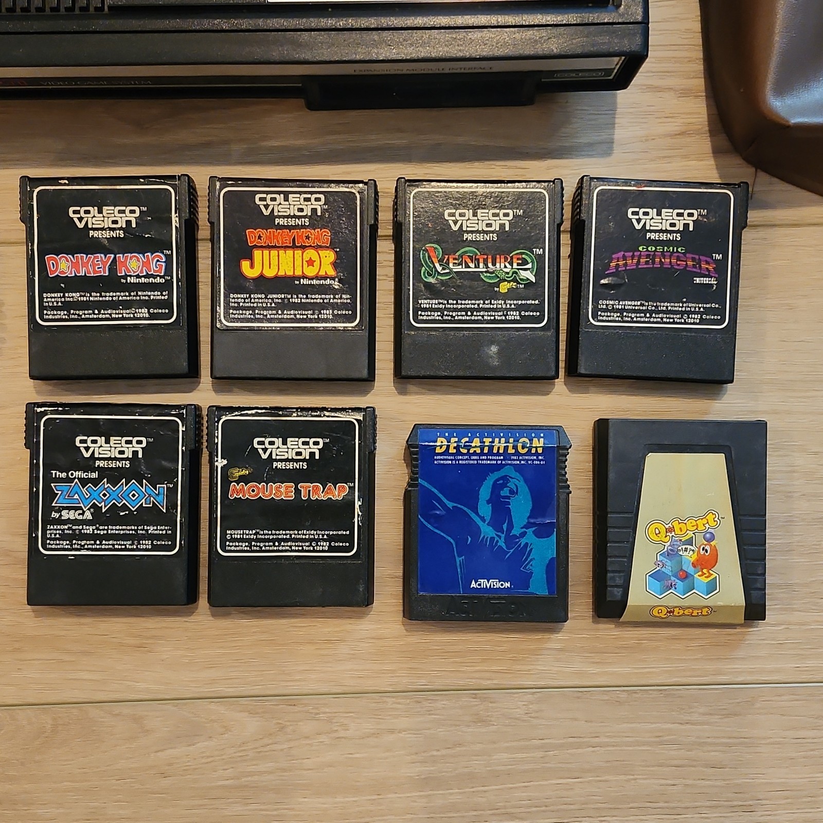 Coleco Vision ColecoVision Console – With Power Cord, Cover & 8 Games (Untested)