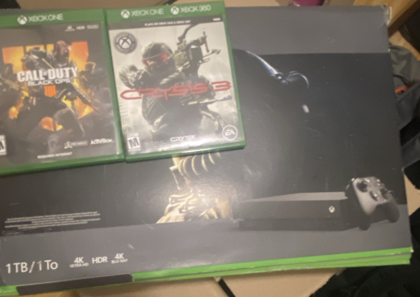 Microsoft Xbox One X 1TB Black Console 4K UHD HDR HDMI Region Free