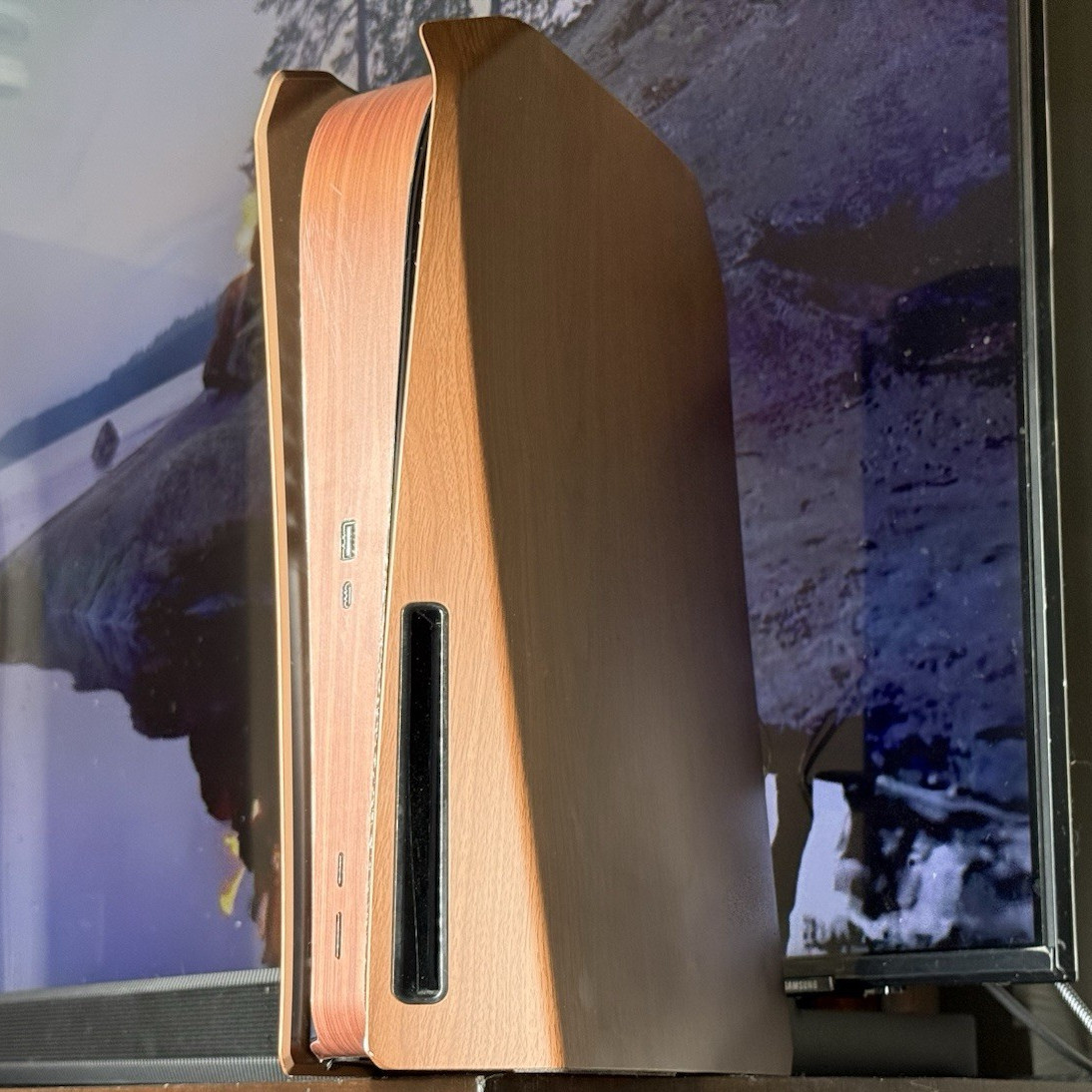 PS5 w/ 4TB Samsung Evo 990 Pro SSD |Wood Finish & L.E.D’s