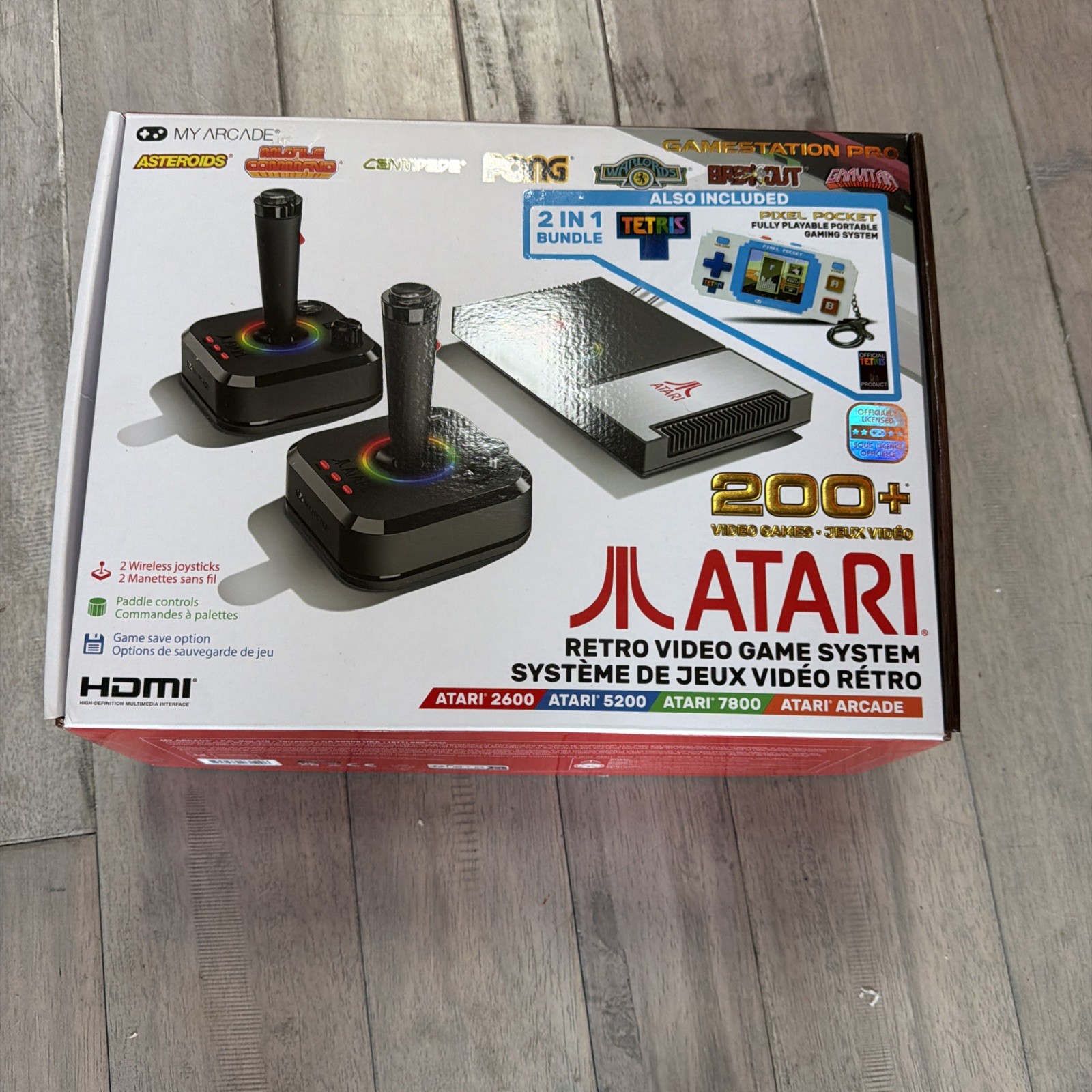 My Arcade Atari GameStation Pro HDMI Console Games 7000 – 2 Wireless Controllers